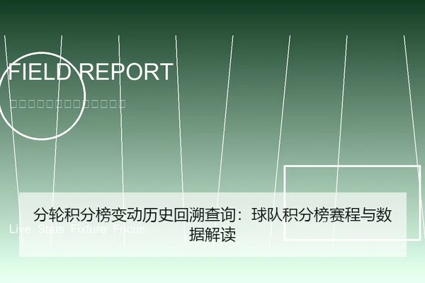 分轮积分榜变动历史回溯查询：球队积分榜赛程与数据解读
